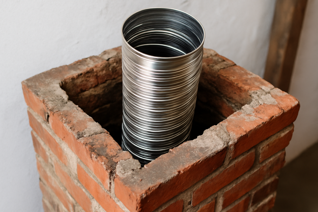 wkład do komina z cegły