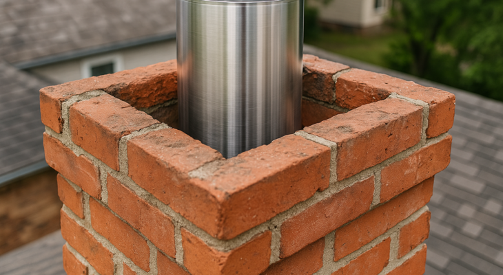 wkład do komina z cegły