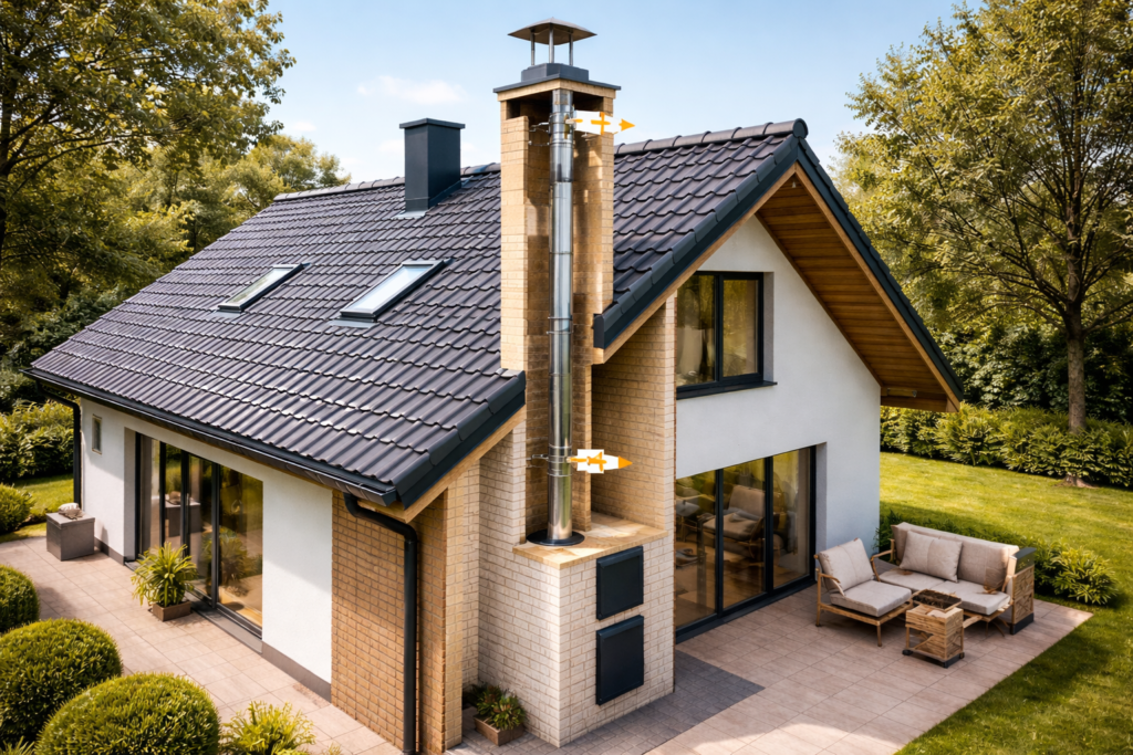 System kominowy w domu jednorodzinnym