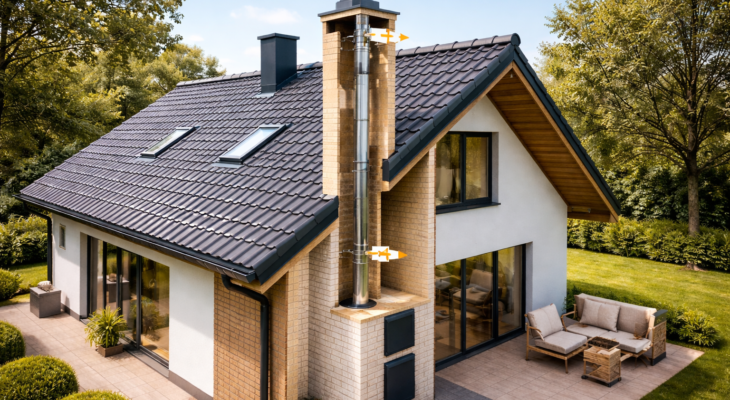 System kominowy w domu jednorodzinnym