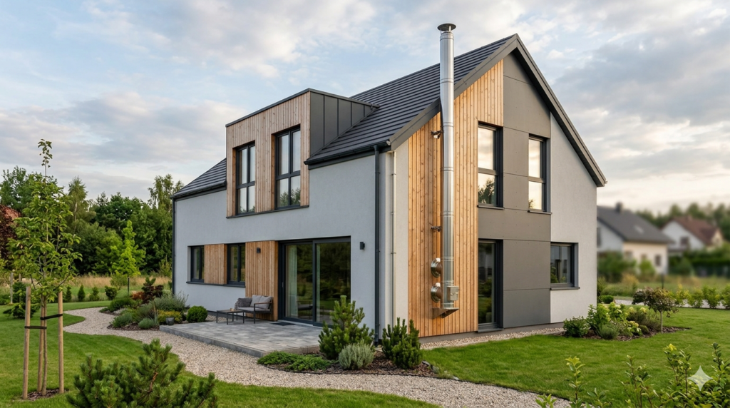 komin stalowy zewnętrzny