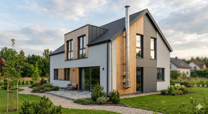 komin stalowy zewnętrzny